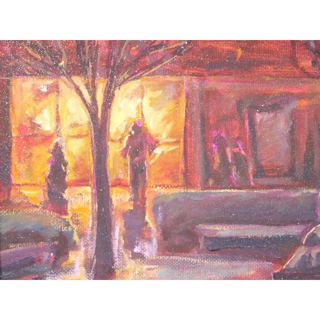 Purple 19th Century Wood Frame Oil / Canvas Wall Painting For Sale - Image 8 of 13