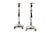 Silver Silver Candlesticks with Embossed Stems, Friezes and Spherical Feet, Set of 2 For Sale - Image 8 of 8