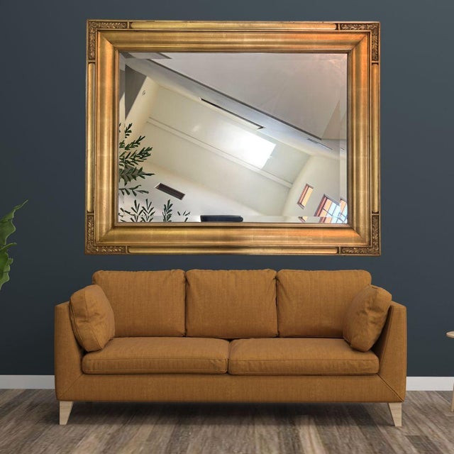 1990s Hollywood Regency Gilded Mirror For Sale - Image 5 of 18