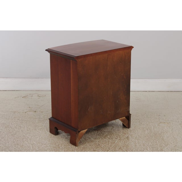 Pennsylvania House Bow Front Cherry 3 Drawer Nightstand For Sale - Image 12 of 13