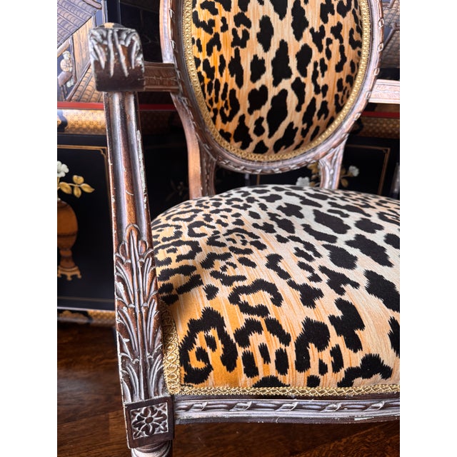 Vintage Louis XVI Fauteuil Chair For Sale - Image 4 of 8