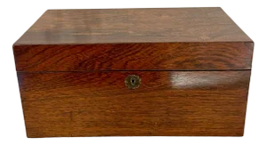 Antique 19th Century Victorian Quality Rosewood Tea Caddy , 1860