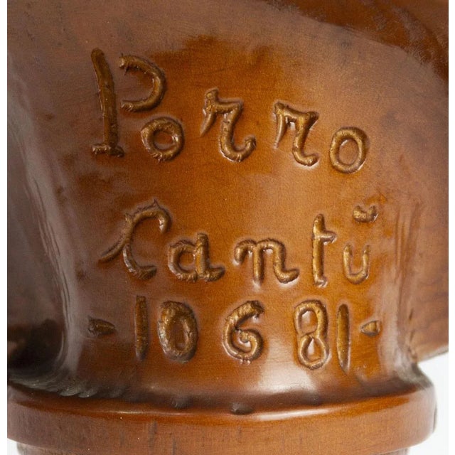 Wooden Bust of a French Peasant Woman, 1980s For Sale - Image 6 of 8