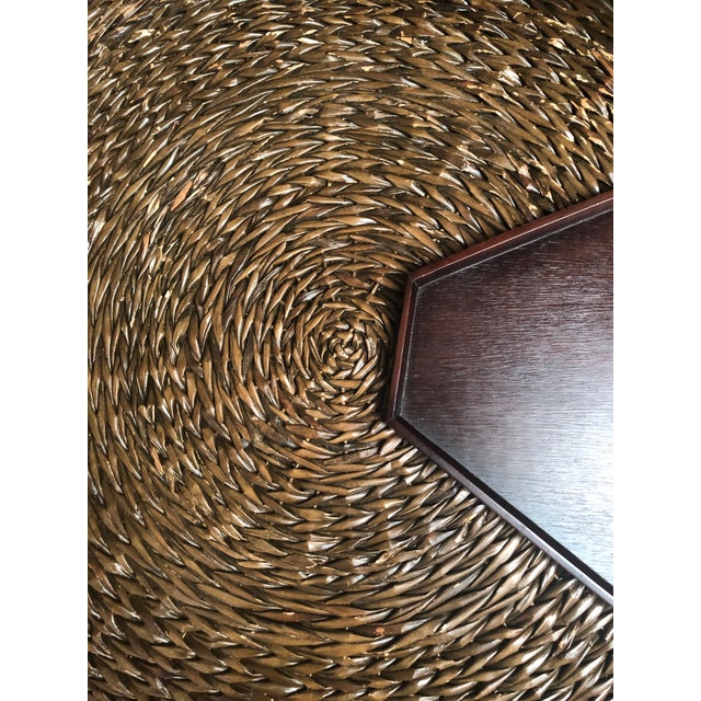 Coffee Large Rattan Coffee Table With Floating Table Top For Sale - Image 8 of 13