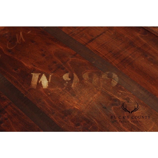 Antique Mission Oak Arts & Crafts Writing Desk With Drawer And Cutout Sides For Sale - Image 15 of 18