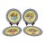 Email De Limoges (Enamel of Limoges) Porcelain Plates From The"Renaissance" Collection by I. Godinger For Sale
