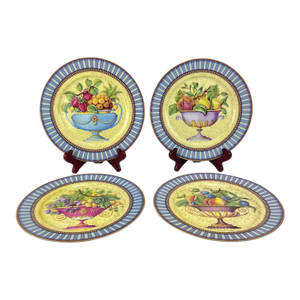 Email De Limoges (Enamel of Limoges) Porcelain Plates From The"Renaissance" Collection by I. Godinger