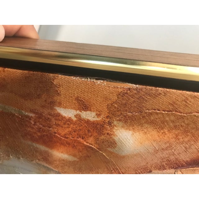 Mid 20th Century Abstract Faces Impasto Oil Painting by Moshe Katz, Framed For Sale - Image 4 of 12