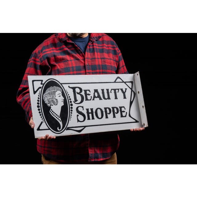 Antique salon storefront DSP sign. Based on context clues, this piece can likely be dated back to the early 1920s. It...
