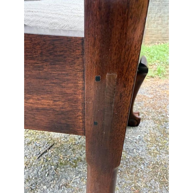 Late 20th Century Late 20th Century Pair of Henkel Harris Chippendale Style Carved Mahogany Dining Side Chairs For Sale - Image 5 of 16