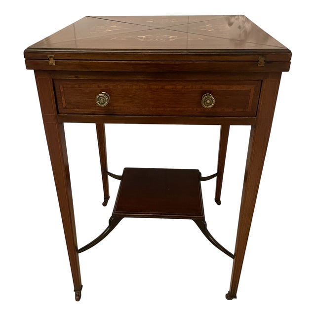 Antique Edwardian Side Table in Mahogany, 1900 For Sale