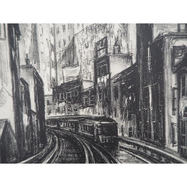 Adriaan Lubbers, New York City, Chatham Square, 1930, Original Lithograph For Sale - Image 6 of 9