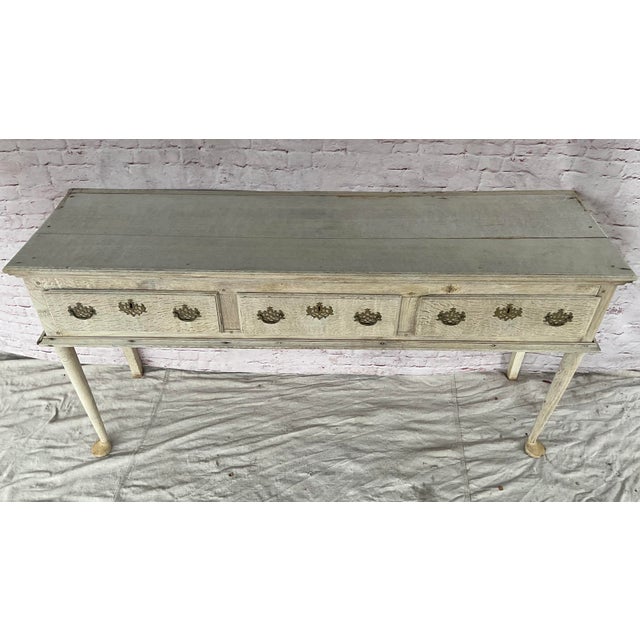 Tan George III English Bleached Oak Dresser / Sideboard For Sale - Image 8 of 10