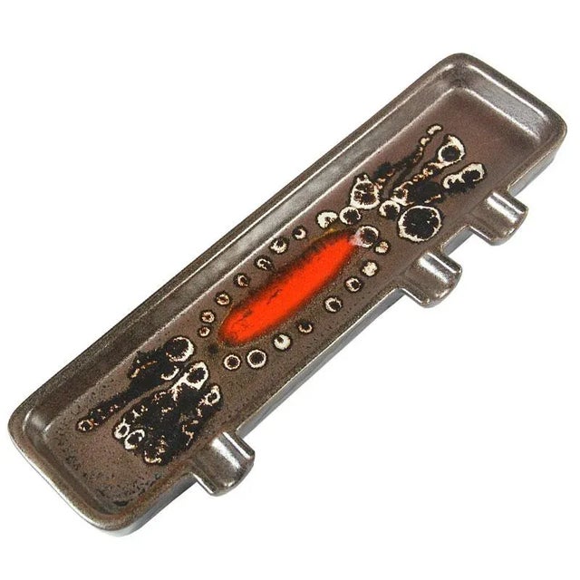 Large Glazed Ceramic Ashtray from Perignem, 1960s For Sale - Image 10 of 10