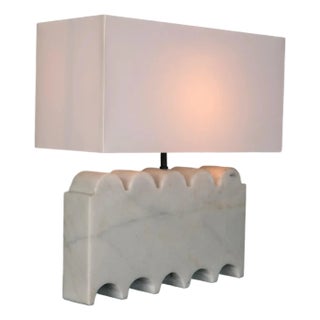 Darth Lamp with Silk Shade For Sale