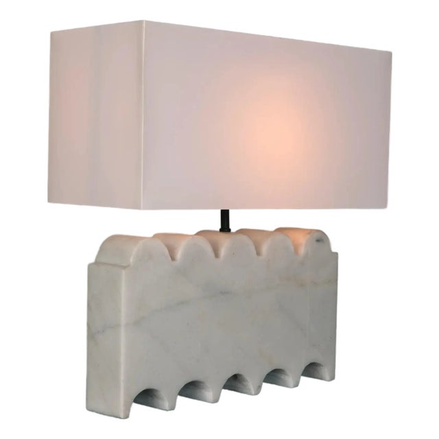 NOIR Darth Lamp with Silk Shade For Sale