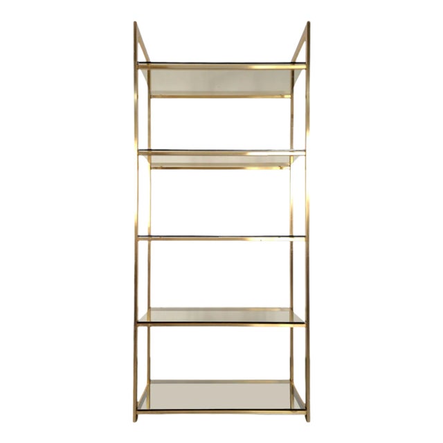 Artelano Shelf in Metal and Smoked Glass For Sale