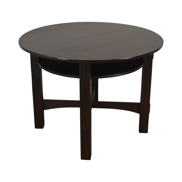 Mission Oak Antique 40" Round Games Table Chairish