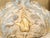 19th Century Italian Painted and Parcel Gilt Tôle Bed Corona with Foliage Motif and Finial For Sale - Image 10 of 10