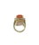 Bochic “Capri” Vintage Orange Opal & Tanzanite Cocktail Ring — 18K Gold & Silver Signed Masterpiece • Exceptional Gem...
