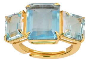 Annette Ring, Light Blue, Size 5