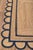 5'x8' Scallop Jute Navy Hand Made Rug, Bohemian Decor For Sale - Image 6 of 12