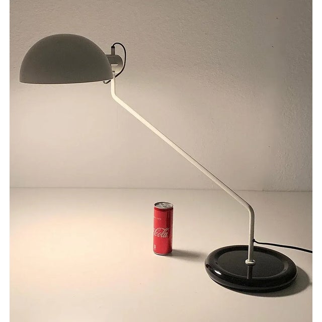 Metal Adjustable Desk Lamp in White and Black from Guzzini, Italy, 1970s For Sale - Image 7 of 16