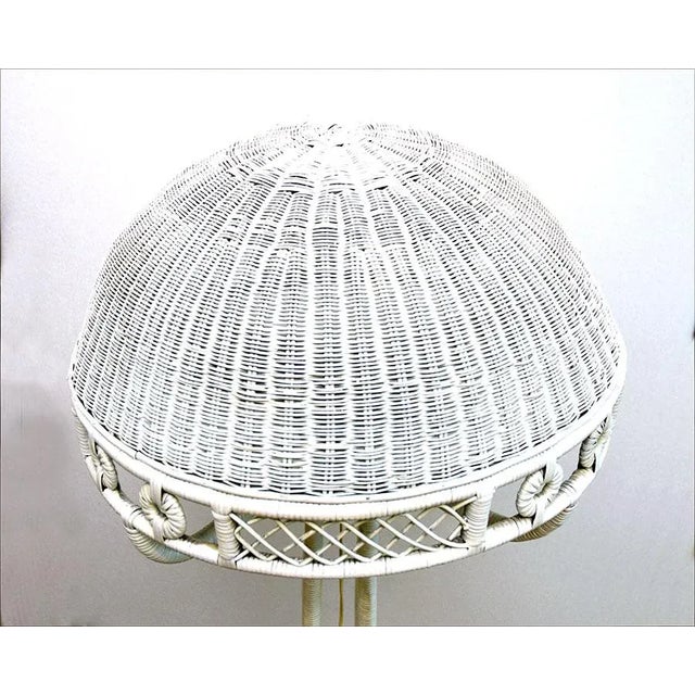 Wood Mid-Century Italian Rattan Floor Lamp, 1950s For Sale - Image 7 of 9