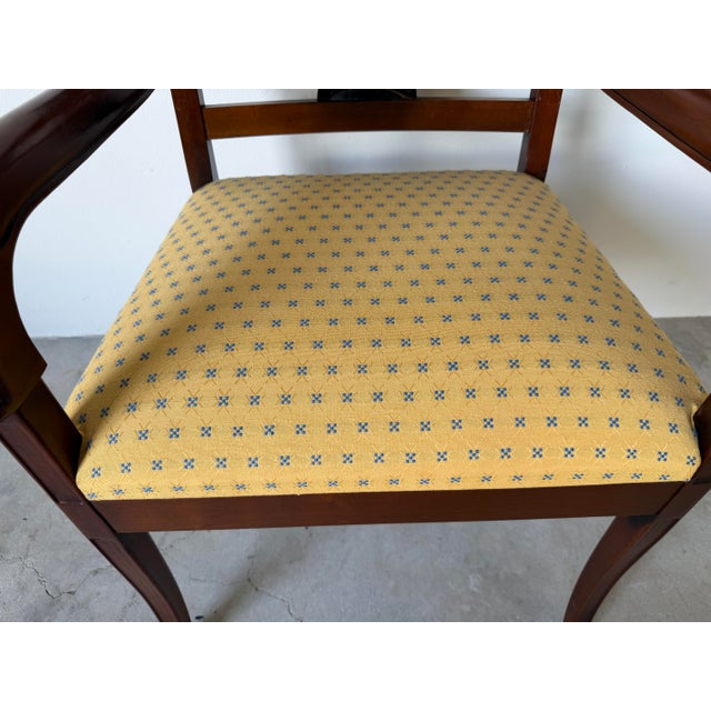 Brown Vintage Hollywood Regency Neoclassical Style Mahogany Armchair For Sale - Image 8 of 12