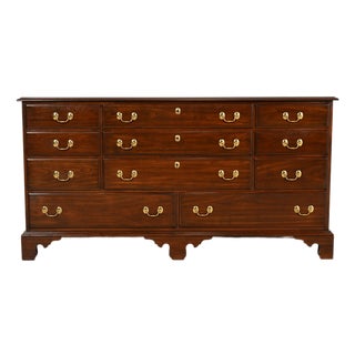 Harden Furniture Georgian Solid Cherry Wood Eleven-Drawer Dresser For Sale
