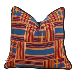 Kwabena Vintage African Kente Pillow Cover