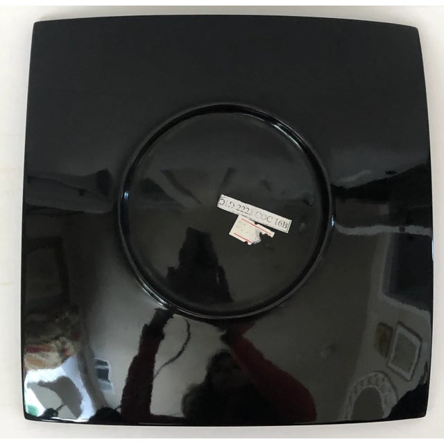 Asian Square Black Lacquer Tray With Abalone Inlay For Sale - Image 3 of 4