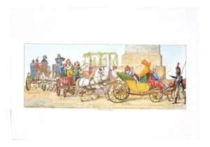 Carl Gustaf Hyalmar Morner - Rome, Piazza Del Popolo - Original Etching - 1820