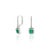 Not Yet Made - Made To Order Certified 2.18 Carat Green Emerald and Diamond Modern Earrings- 2 Pieces For Sale - Image 5 of 10