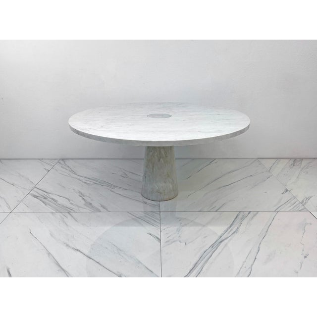 White Angelo Mangiarotti for Skipper, Carrara Marble Eros Dining Table, 1970's For Sale - Image 8 of 8