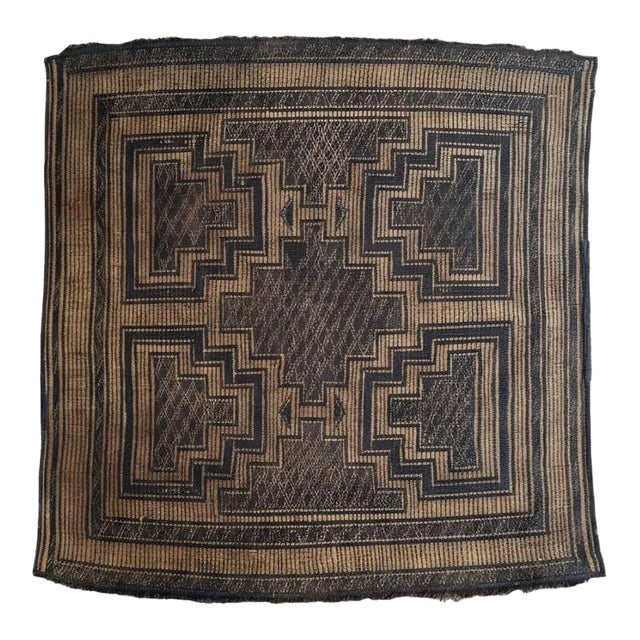 Vintage Tuareg Mat - 3.4 × 3.7 Ft For Sale