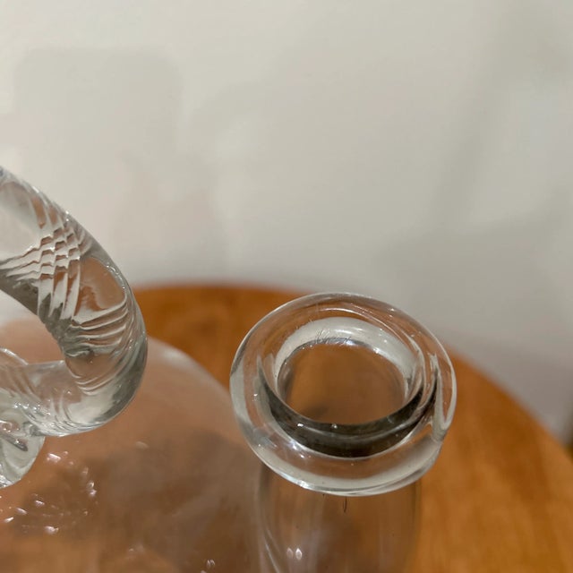 Early 19th Century Vintage Holy Water Jug/ Cantir in Blown Glass 19th Century For Sale - Image 5 of 13