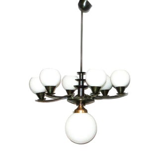 Art Deco Ceiling Lamp,, Czechoslovakia, 1950s For Sale