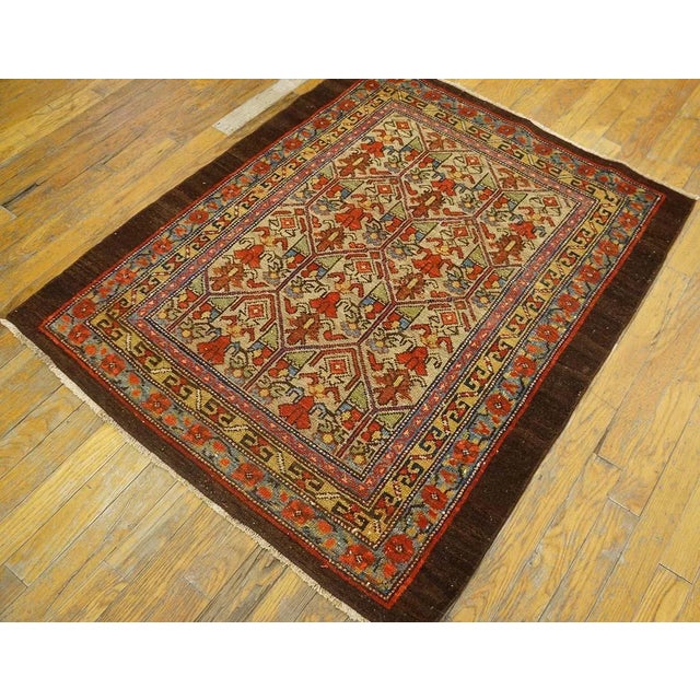 19th Century Persian Serab Rug ( 3'2'' x 3'9'' - 97 x 114 ) Serab This town on the edge of the Heriz area in Northwest...
