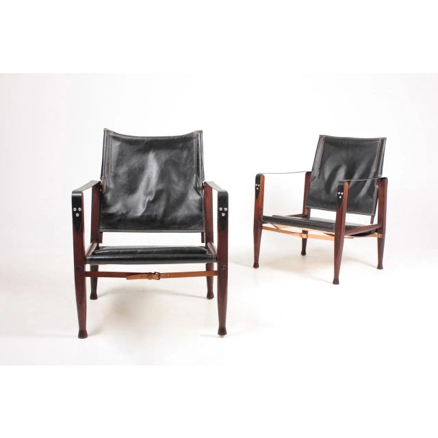 Set of Mid-Century Leather Lounge Chairs by Kaare Klint for Rud. Rasmussen, 1960s For Sale - Image 10 of 14
