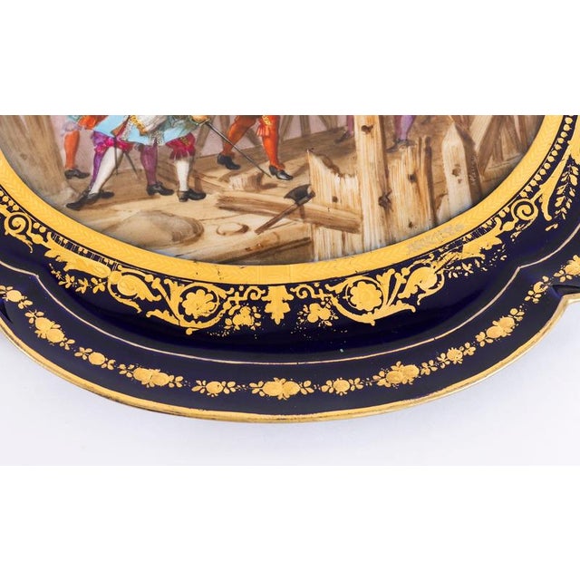 Antique French Valenciennes Tray in Porcelain by A. Moreaux, Late 19th Century For Sale - Image 6 of 15