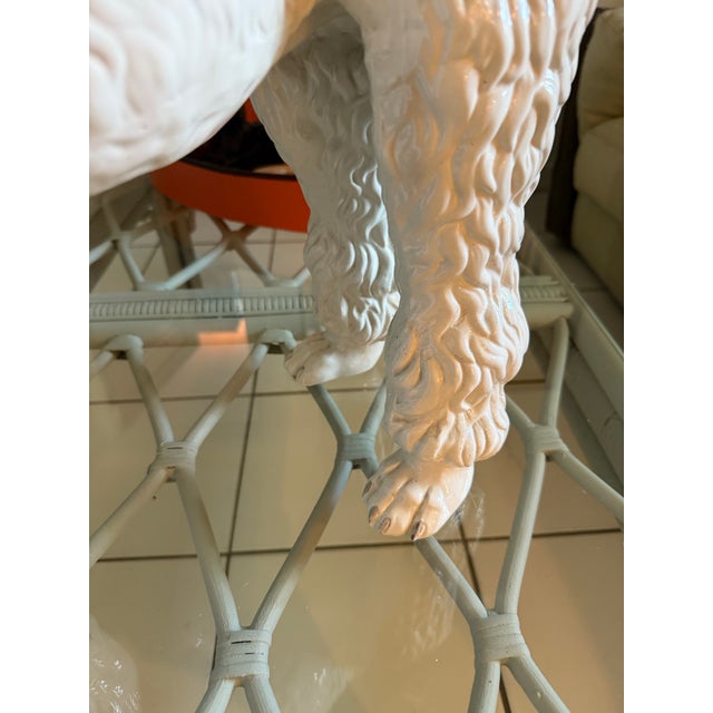 1950s Vintage Italian Ceramic Poodle Figurine For Sale - Image 5 of 6