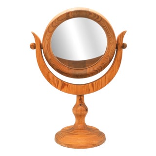 Swedish Rustic Pine Mirror, 1970s For Sale