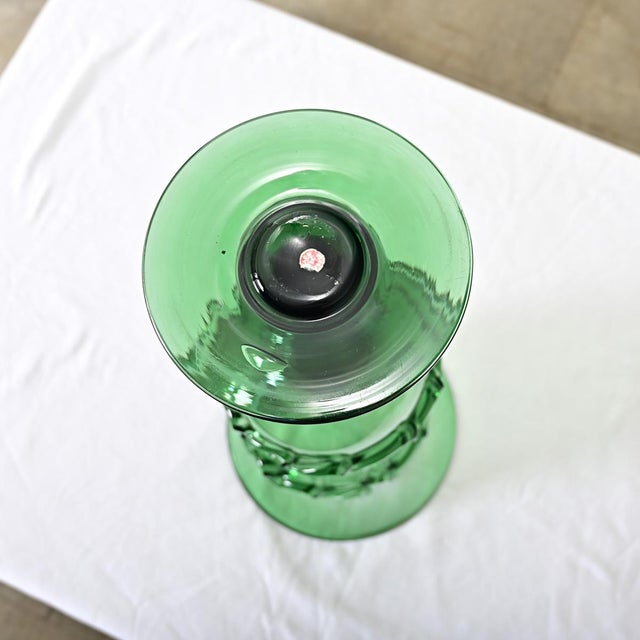 French Vintage 20th Century Large Glass Vase For Sale - Image 9 of 10