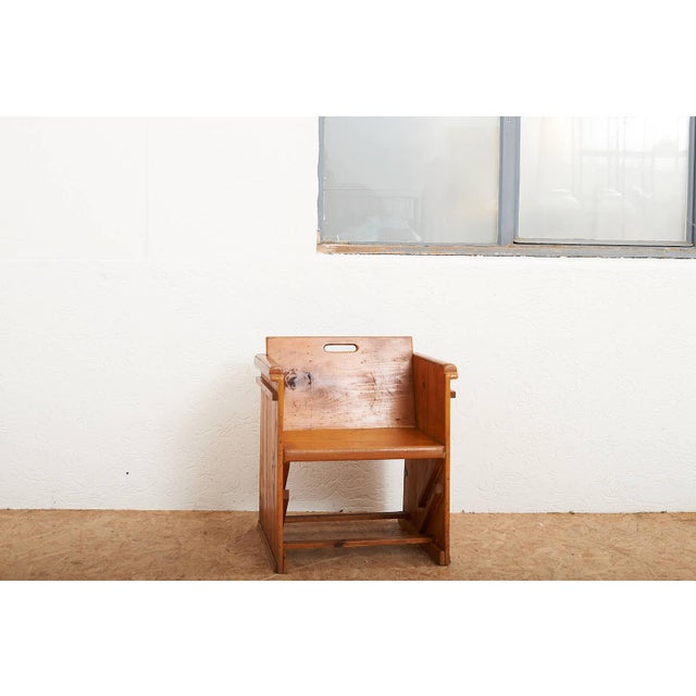Children's Armchair in Wood, 1940s For Sale - Image 12 of 13