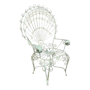 Victorian Iron Peacock Garden Chair