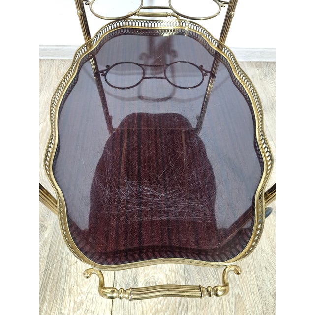 Metal Vintage French Bar Cart from Maison Jansen, 1960s For Sale - Image 7 of 18
