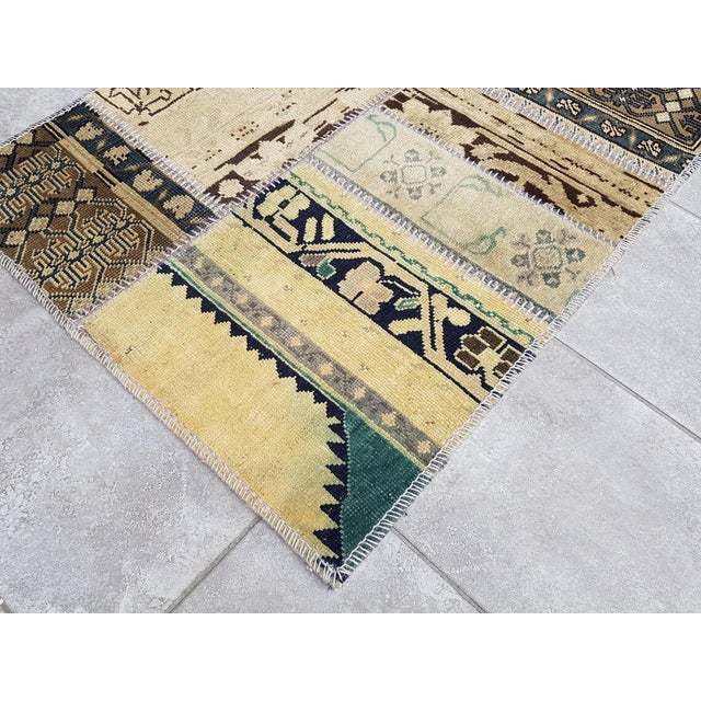 Beiege Handmade Vintage Runner Rug For Sale - Image 9 of 10