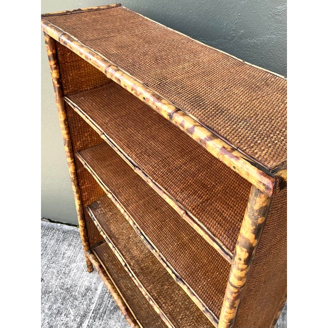 Brown Vintage Tortoise Bamboo Etagere For Sale - Image 8 of 12