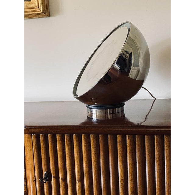 Silver Mirror Spherical Table Lamp, Italy, 1970s For Sale - Image 8 of 18